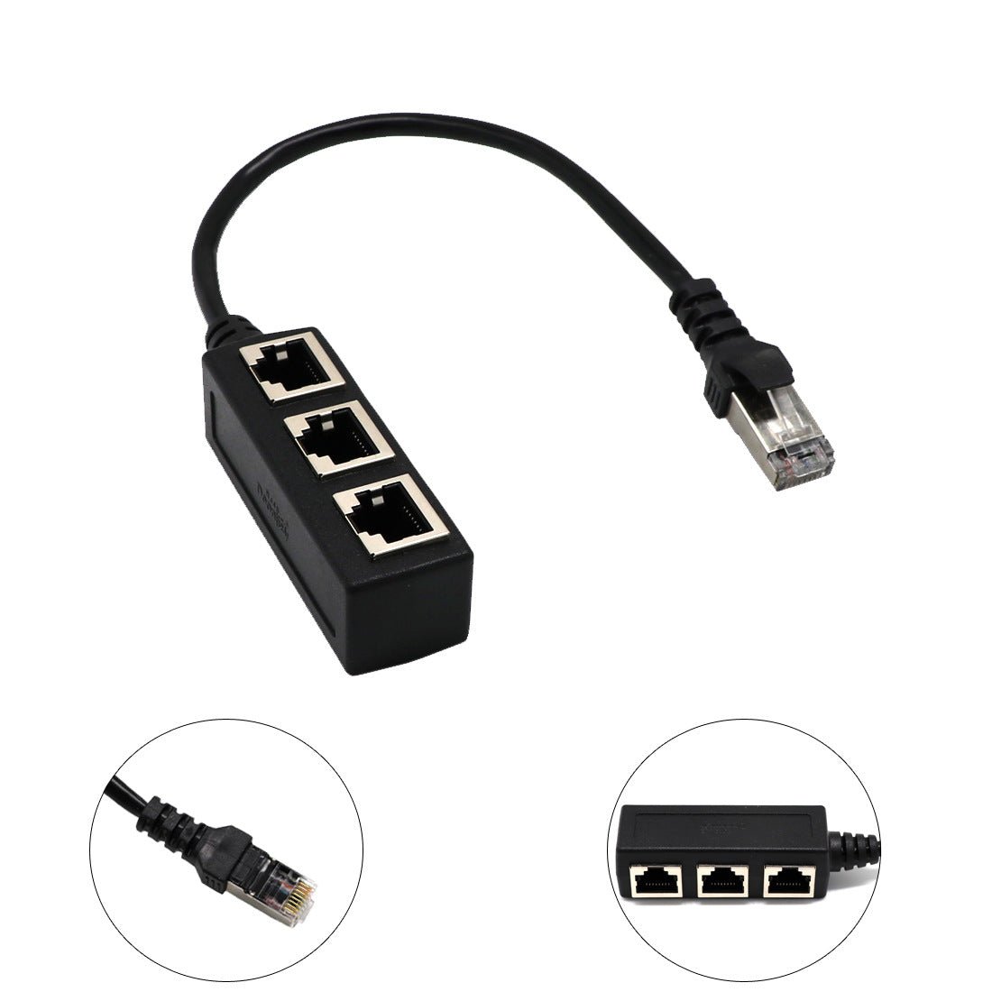 Network Cable Adapter Cable Connecting Line One Male 3 Bus CATE 6 Line | Luxury Home Accessories | Heulog Glow