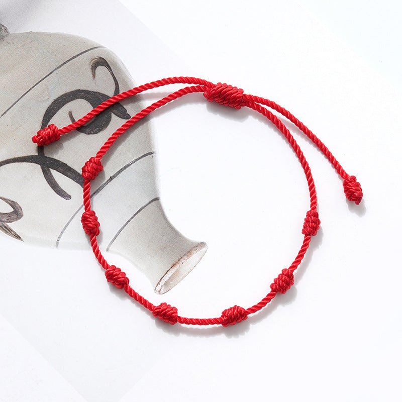 New 7-knot Evil Eye Bracelet 6 Pack Blue Eye Paper Card Bracelet Braided Adjustable Bracelet | Luxury Home Accessories | Heulog Glow