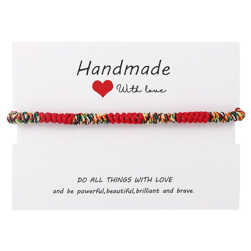 New 7-knot Evil Eye Bracelet 6 Pack Blue Eye Paper Card Bracelet Braided Adjustable Bracelet | Luxury Home Accessories | Heulog Glow