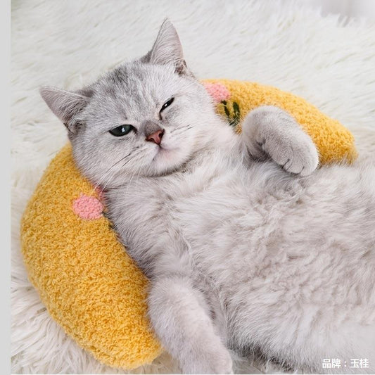 New Cat Pillow Sleep U-shaped Pillow Containing Catnip Sleep Aid Cervical Support Cat Toy | Luxury Home Accessories | Heulog Glow