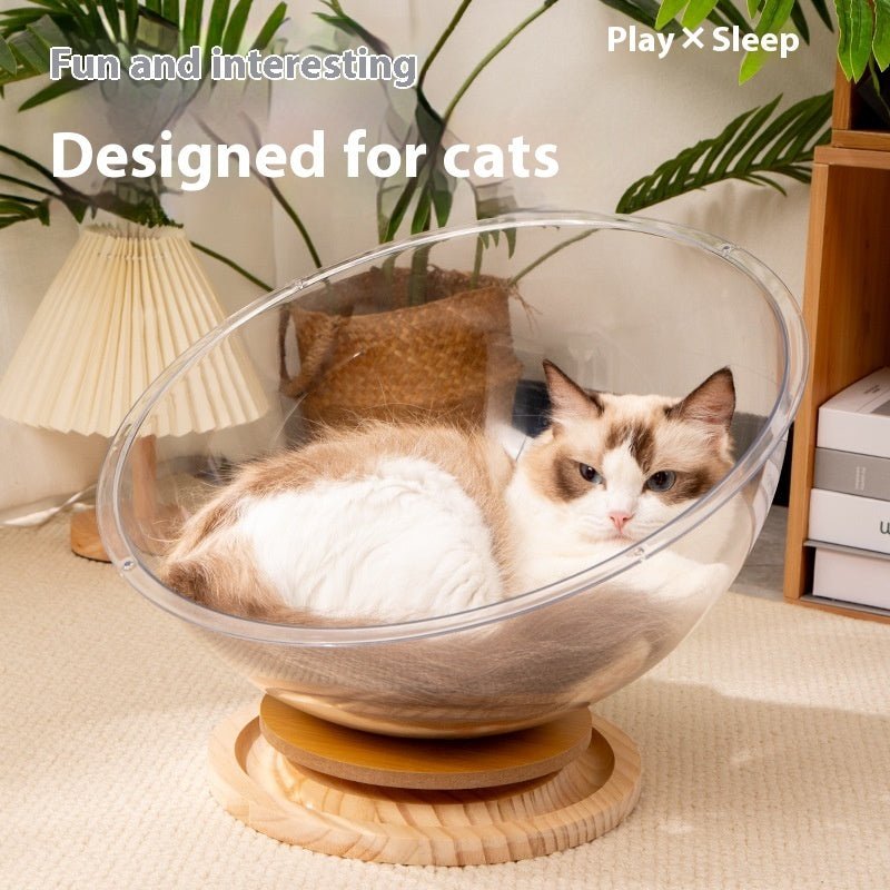 New Cat Space Capsule Bathtub Transparent Acrylic | Luxury Home Accessories | Heulog Glow