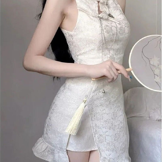 New Chinese-style Traditional Cheongsam Sleeveless Dress | Luxury Home Accessories | Heulog Glow