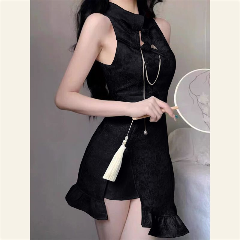 New Chinese-style Traditional Cheongsam Sleeveless Dress | Luxury Home Accessories | Heulog Glow