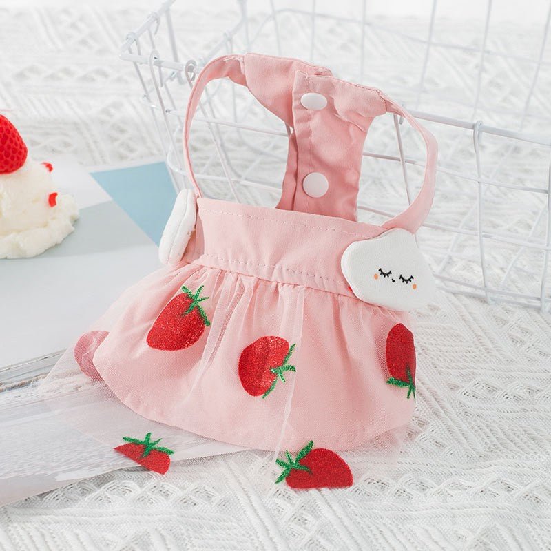 New Dog Clothes Cute Mesh Strawberry Strap Dress | Luxury Home Accessories | Heulog Glow