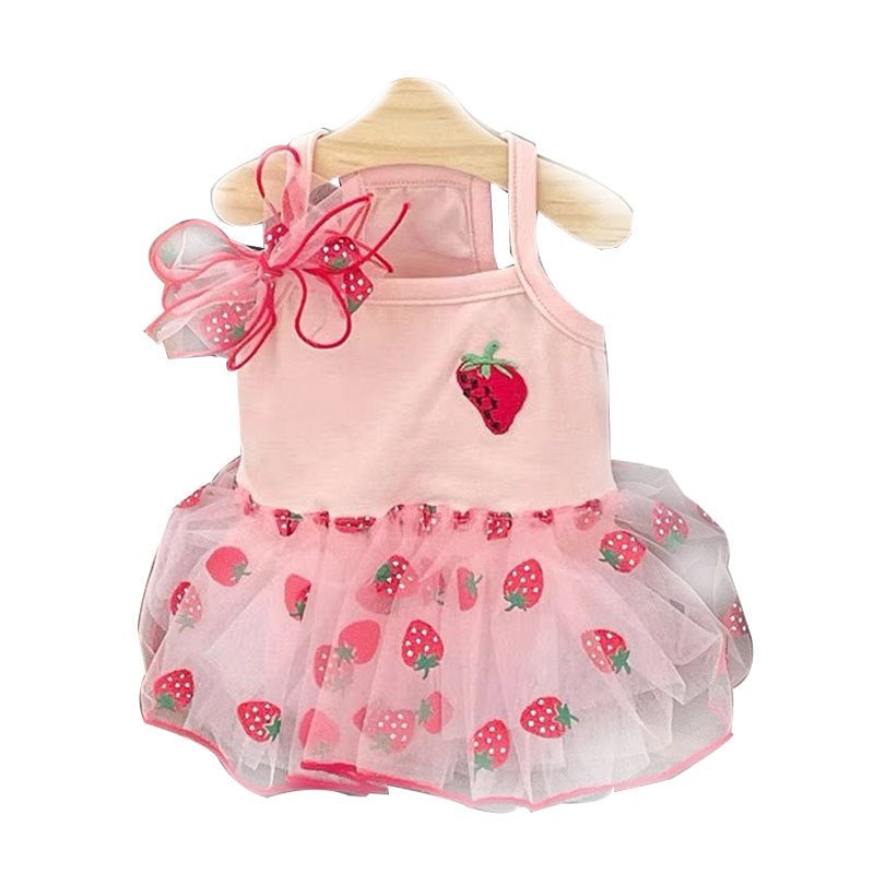 New Dog Clothes Cute Mesh Strawberry Strap Dress | Luxury Home Accessories | Heulog Glow