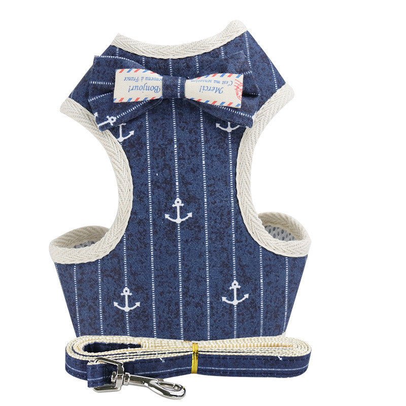 New Dog Leash Suit Vest-Style Bowknot Chest Back | Luxury Home Accessories | Heulog Glow
