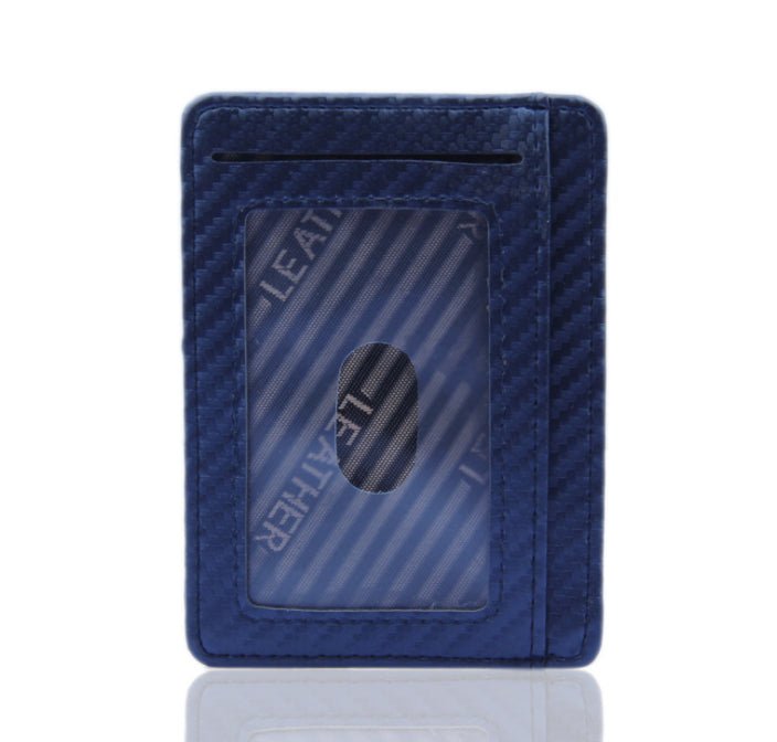New Fashion Pu Leather Carbon Fiber Wallet Mini Slim Wallets Business Men Credit Card ID Holder with RFID Anti-chief Purse | Luxury Home Accessories | Heulog Glow