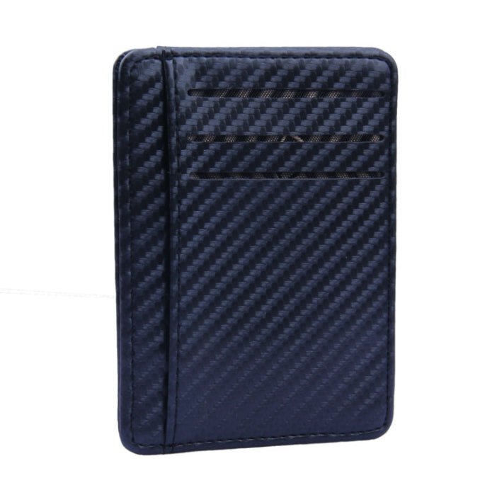 New Fashion Pu Leather Carbon Fiber Wallet Mini Slim Wallets Business Men Credit Card ID Holder with RFID Anti-chief Purse | Luxury Home Accessories | Heulog Glow