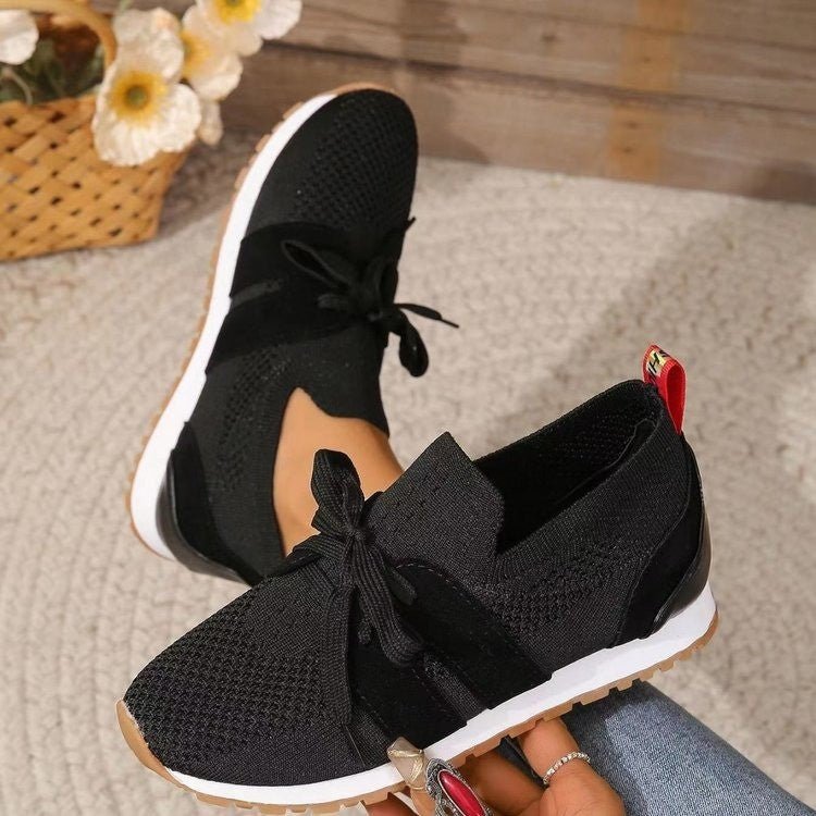 New Lace Up Mesh Flats Shoes For Women Breathable Casual Breathable Walking Wedges Shoes | Luxury Home Accessories | Heulog Glow