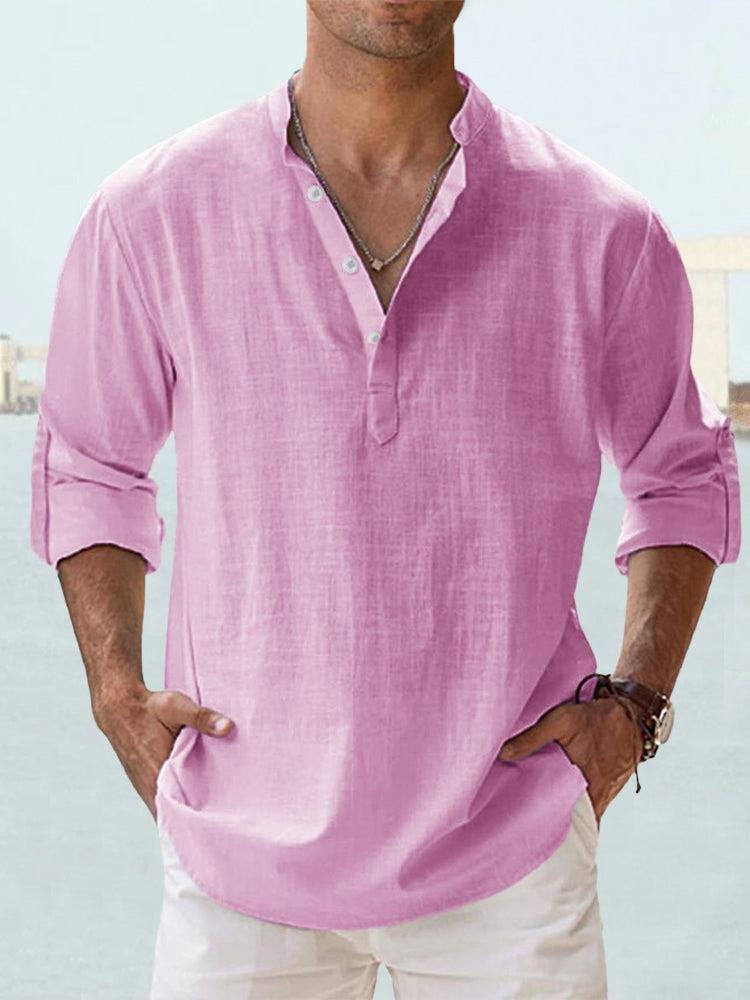 New Men's Casual Blouse Cotton Linen Shirt Loose Tops Long Sleeve Tee Shirt Spring Autumn Casual Handsome Men's Shirts | Luxury Home Accessories | Heulog Glow