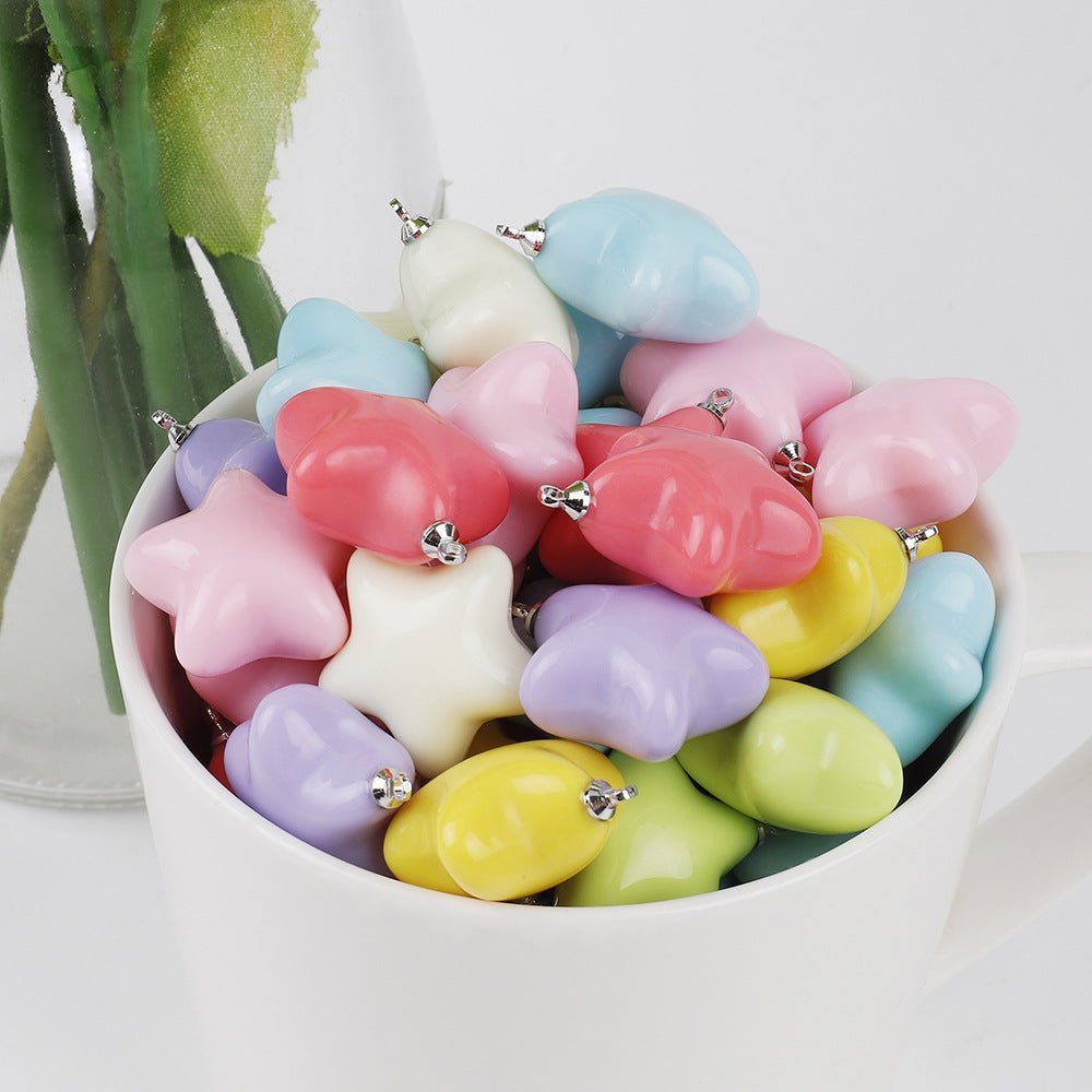 New Pendant Cream Epoxy Beads Keychain Accessories | Luxury Home Accessories | Heulog Glow