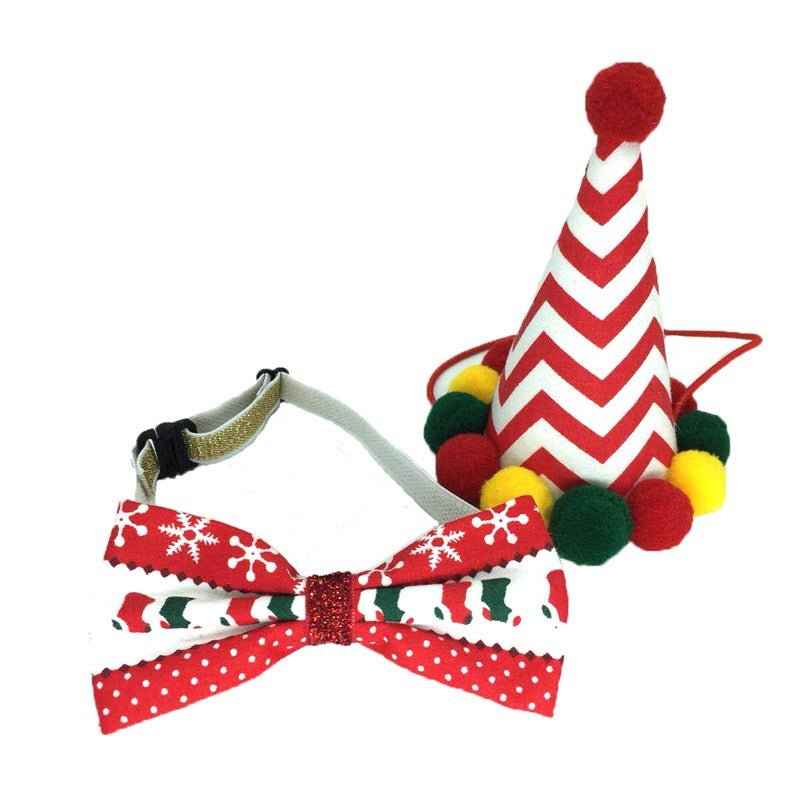 New Pet Christmas Ornament Hat Bow Tie | Luxury Home Accessories | Heulog Glow