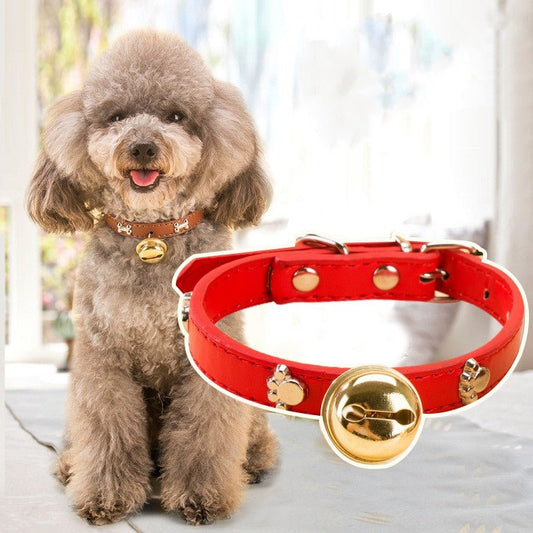 New Pet Claw Print Bone Alloy Bell Collar | Luxury Home Accessories | Heulog Glow