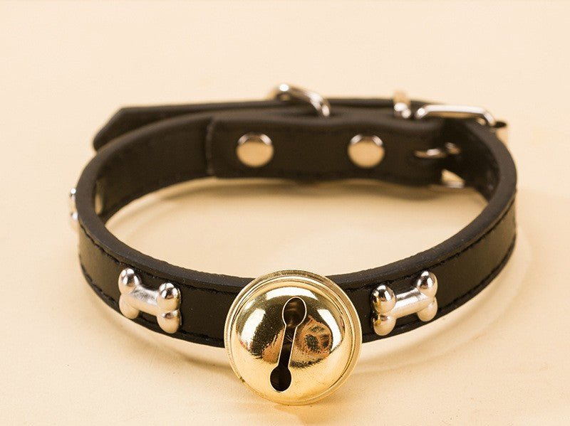 New Pet Claw Print Bone Alloy Bell Collar | Luxury Home Accessories | Heulog Glow