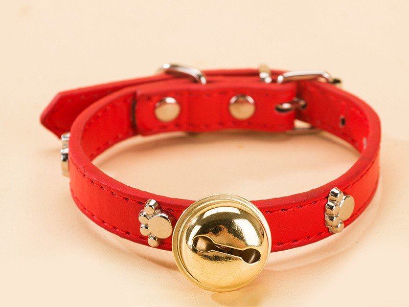 New Pet Claw Print Bone Alloy Bell Collar | Luxury Home Accessories | Heulog Glow
