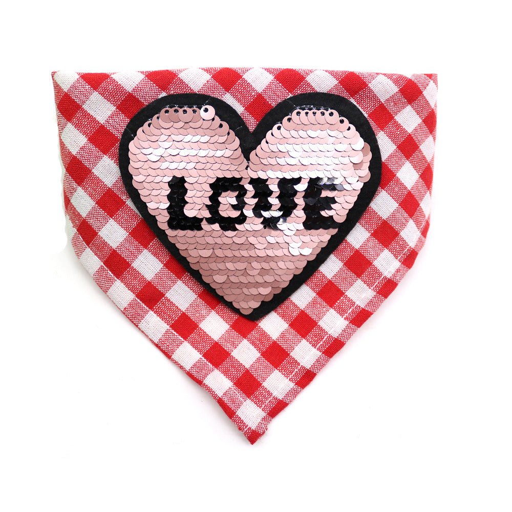 New Pet Dog Valentine's Day Triangle Towel | Luxury Home Accessories | Heulog Glow