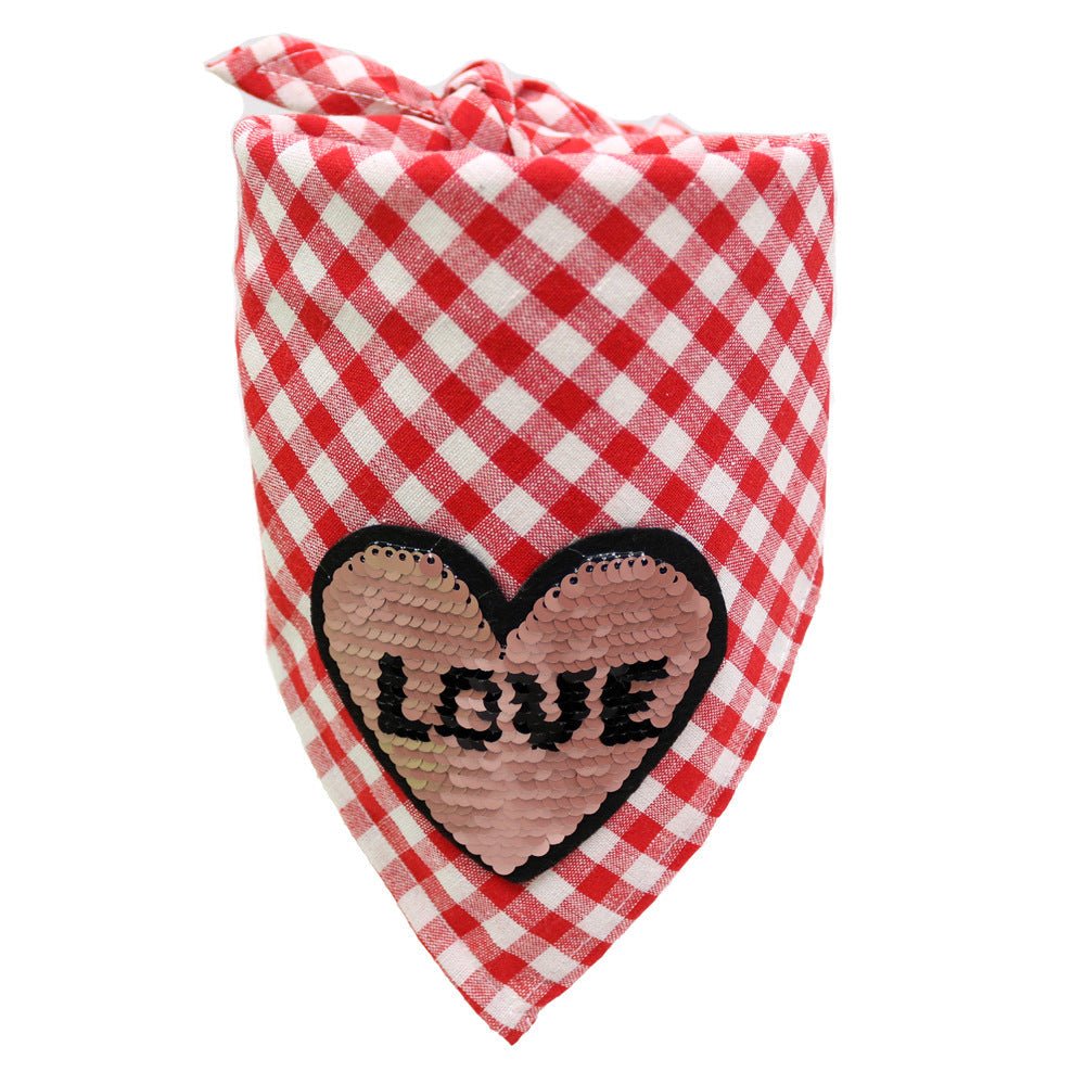 New Pet Dog Valentine's Day Triangle Towel | Luxury Home Accessories | Heulog Glow