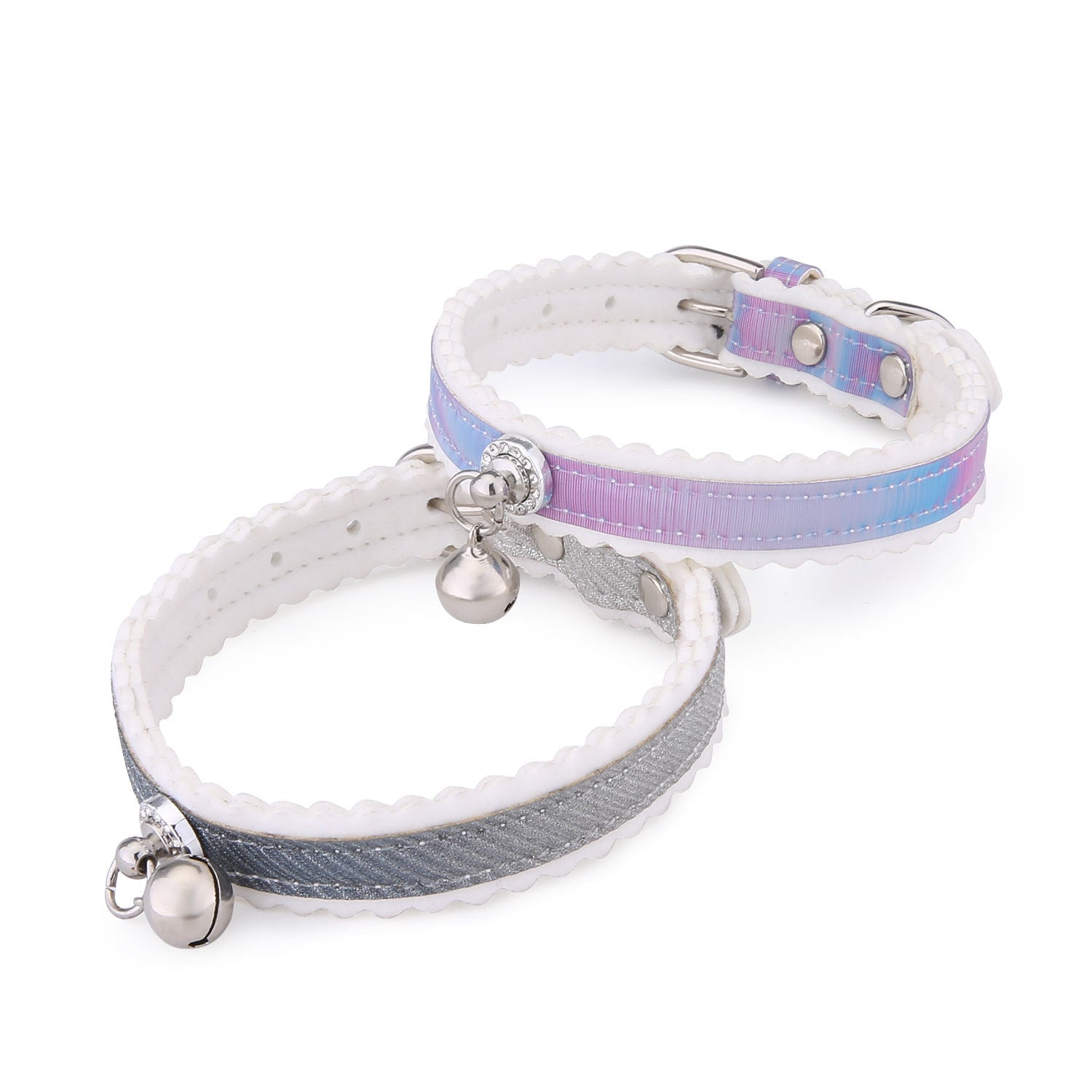 New Pet Traction Cat Collar Gradient Color Cat Bell Collar Pet Dog Collar | Luxury Home Accessories | Heulog Glow