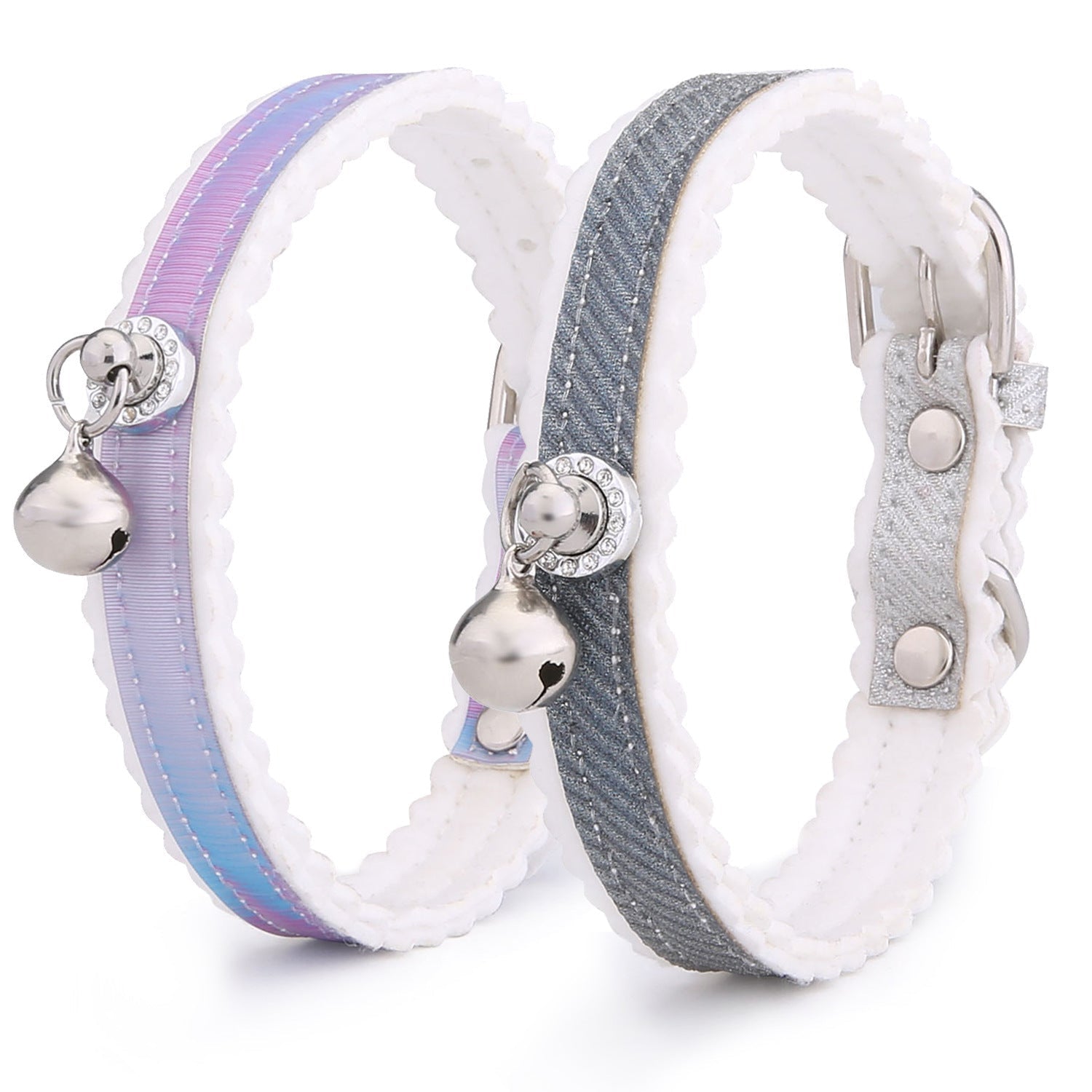 New Pet Traction Cat Collar Gradient Color Cat Bell Collar Pet Dog Collar | Luxury Home Accessories | Heulog Glow