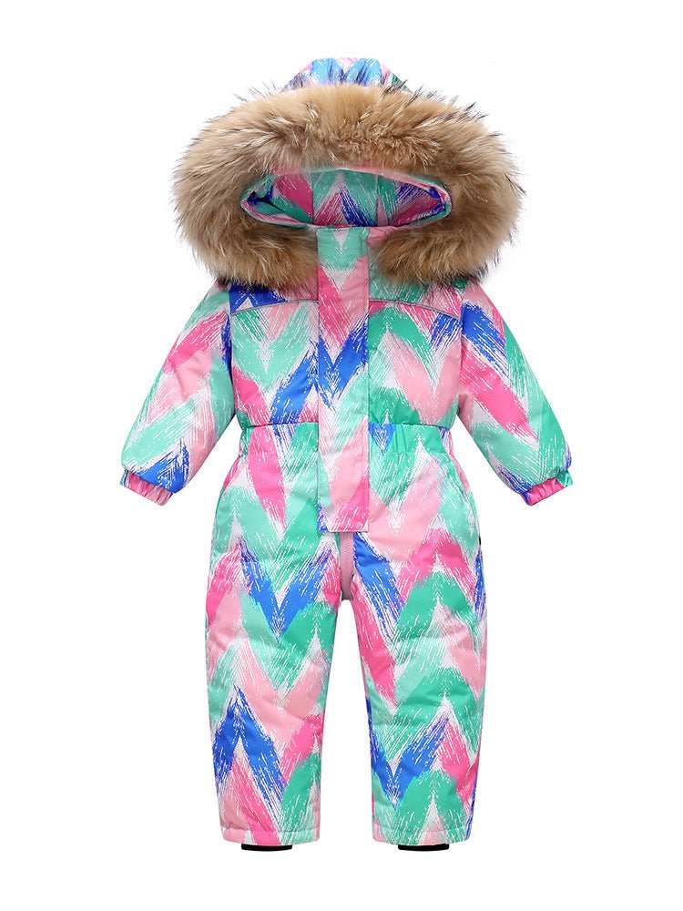 New-style Winter Down Jacket Thickened Children's One-piece Ski Suit | Luxury Home Accessories | Heulog Glow