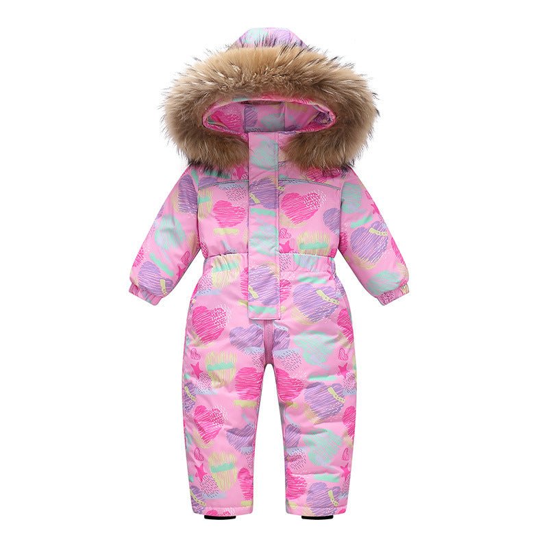 New-style Winter Down Jacket Thickened Children's One-piece Ski Suit | Luxury Home Accessories | Heulog Glow