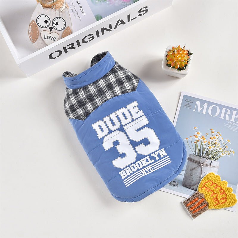New Teddy Pet Plaid Vest Jacket For Autumn And Winter | Luxury Home Accessories | Heulog Glow