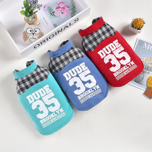 New Teddy Pet Plaid Vest Jacket For Autumn And Winter | Luxury Home Accessories | Heulog Glow