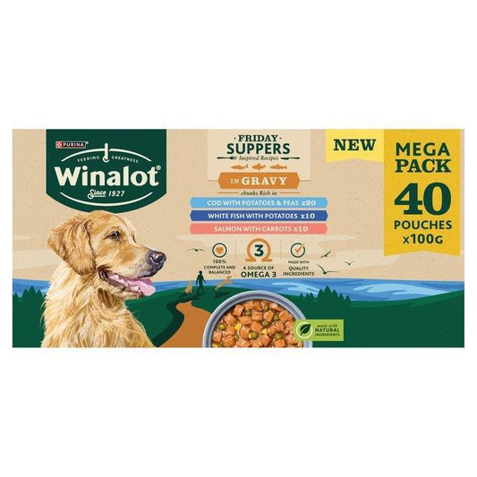NEW Winalot Friday Suppers in Gravy 40 Mega Pack | Luxury Home Accessories | Heulog Glow