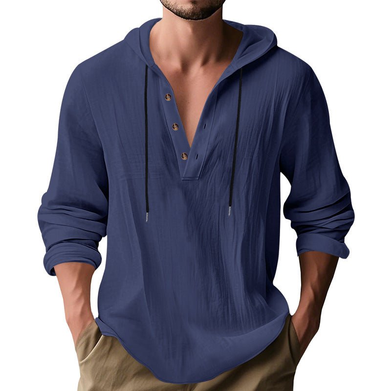 New Wish Cotton Linen Shirt Hooded Sweater Long Sleeve Hooded Casual Daily Clothing | Luxury Home Accessories | Heulog Glow