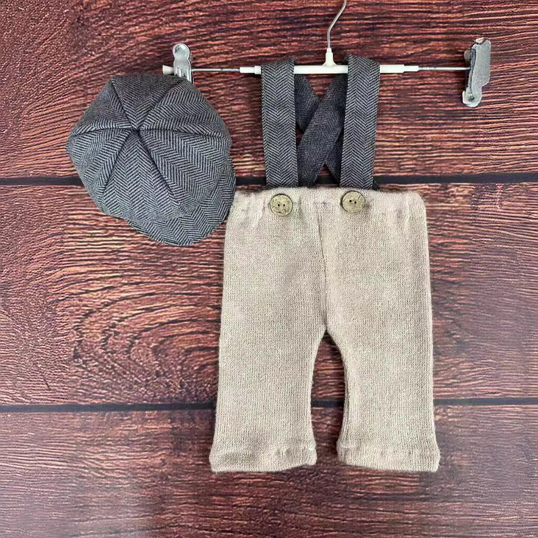 Newborn Photography Clothing Props Children's Hat Overalls Set | Luxury Home Accessories | Heulog Glow