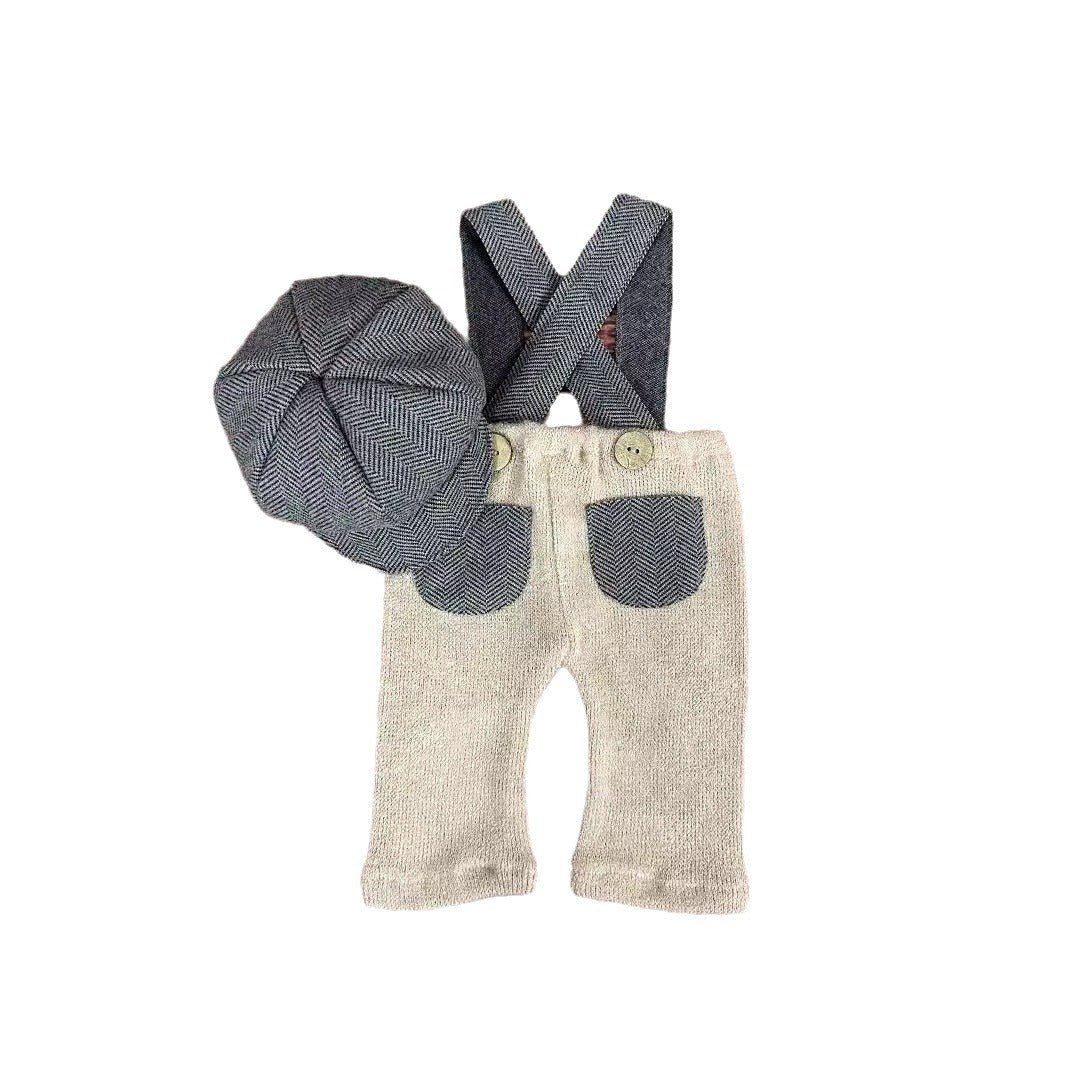 Newborn Photography Clothing Props Children's Hat Overalls Set | Luxury Home Accessories | Heulog Glow