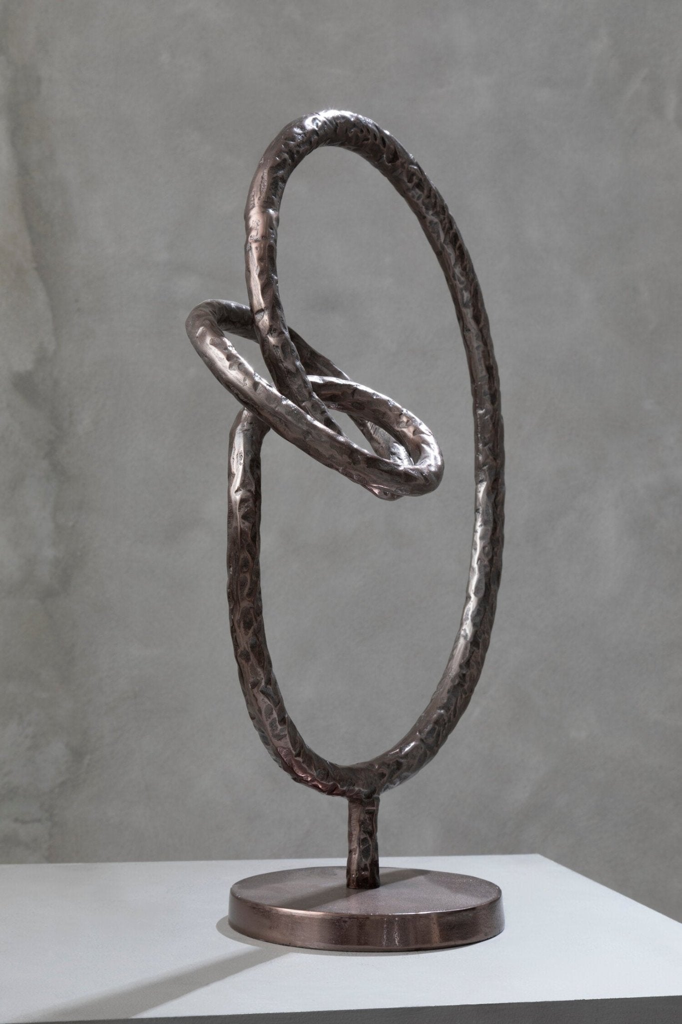 Nexus Round Rough Bronze Sculpture | Luxury Home Accessories | Heulog Glow