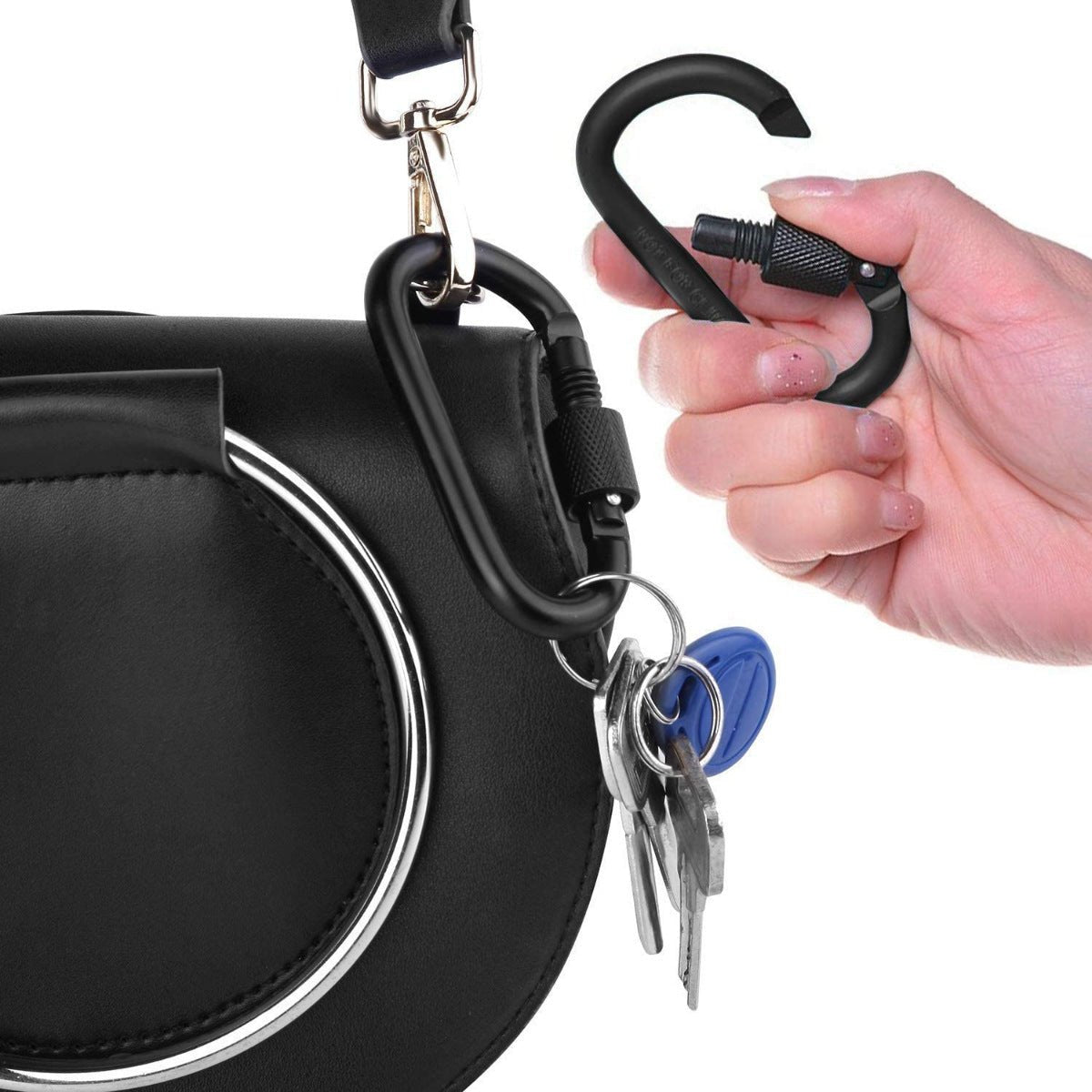 No. 8 Carabiner D Type Bold 8CM Aluminum Alloy | Luxury Home Accessories | Heulog Glow