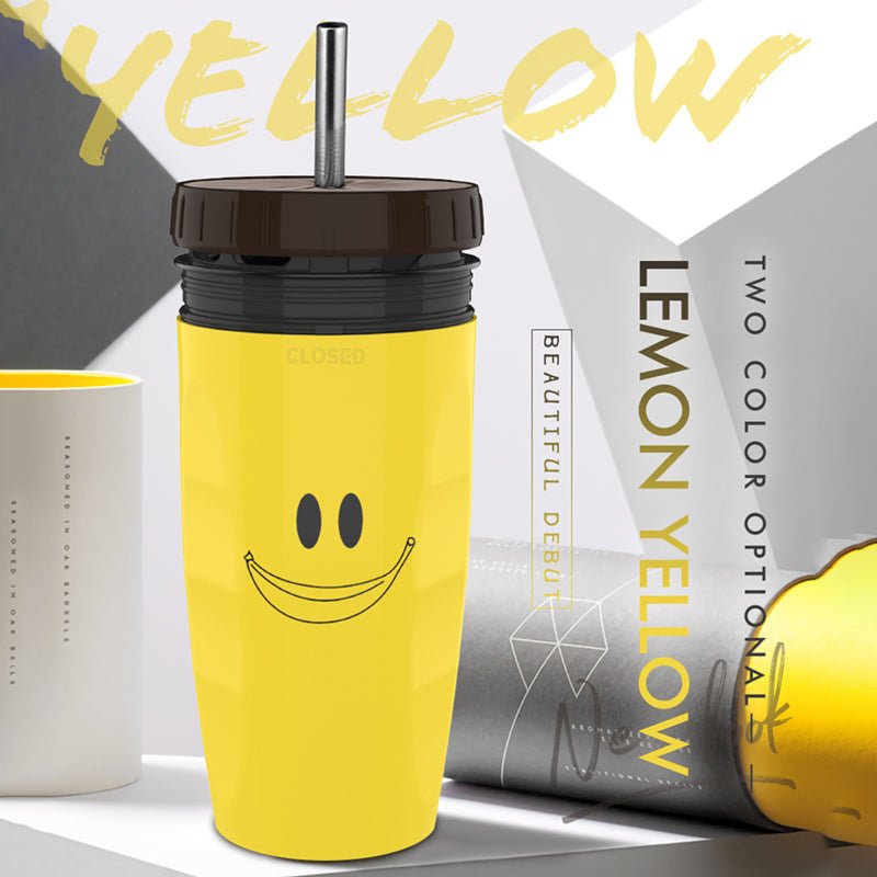 No Cover Twist Cup Travel Portable Cup Double Insulation Tumbler Straw Sippy Water Bottles Portable For Children Adults | Luxury Home Accessories | Heulog Glow