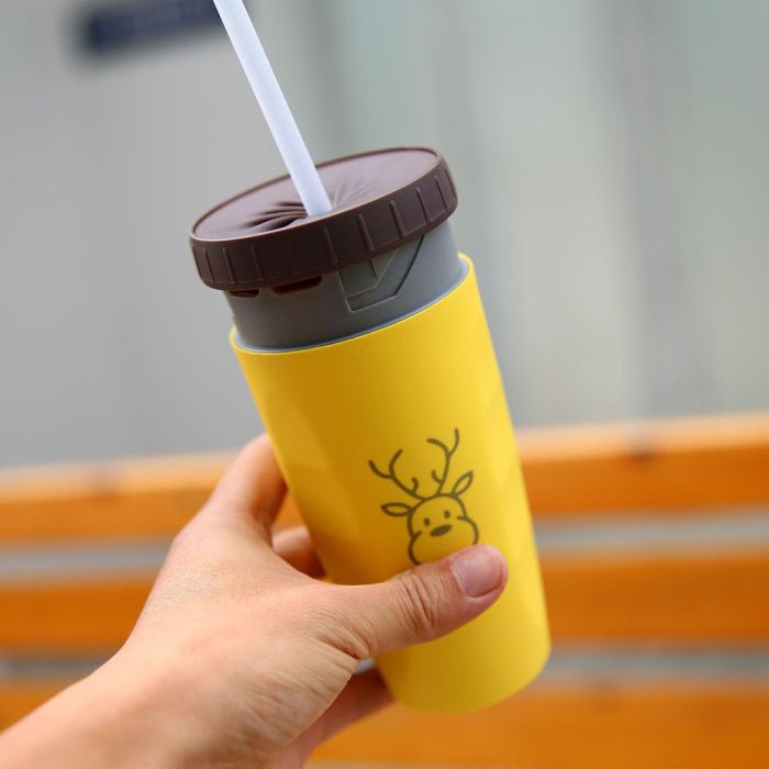 No Cover Twist Cup Travel Portable Cup Double Insulation Tumbler Straw Sippy Water Bottles Portable For Children Adults | Luxury Home Accessories | Heulog Glow