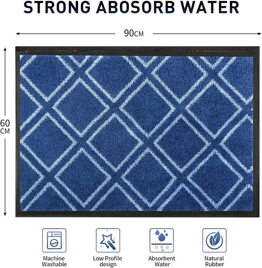 Door Mat 60x90cm Non Slip Washable Indoor Outdoor Entrance Mat Mibao