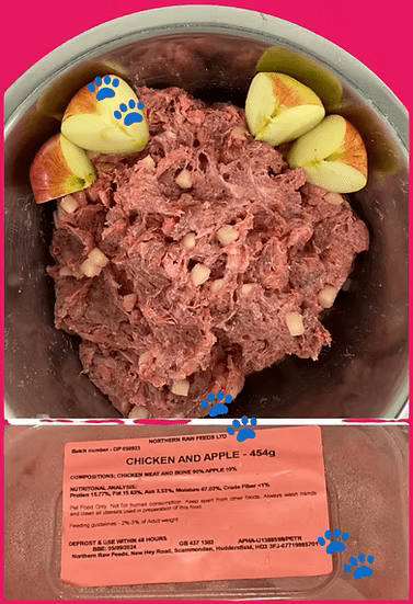 Northern Raw Feeds - Chicken & Apple - 454g | Luxury Home Accessories | Heulog Glow