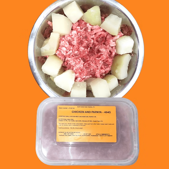 Northern Raw Feeds - Chicken & Papaya - 454g | Luxury Home Accessories | Heulog Glow