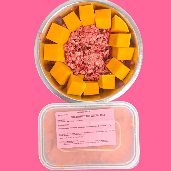 Northern Raw Feeds - Duck & Butternut Squash - 454g | Luxury Home Accessories | Heulog Glow