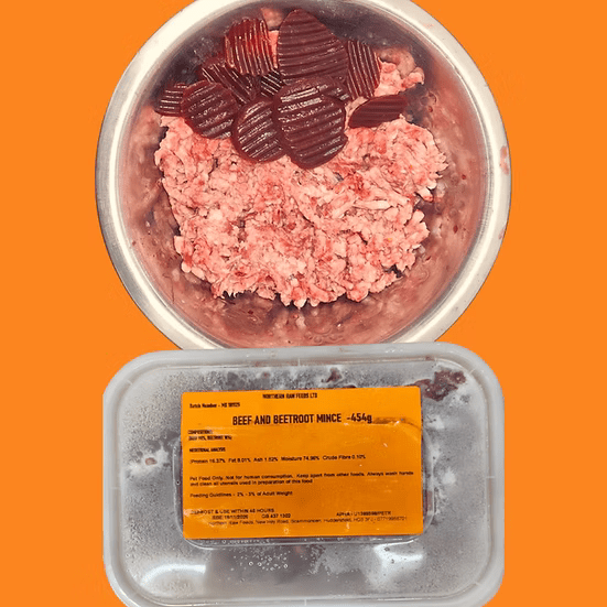 Northern Raw Feeds - Premium Boneless Beef & Beetroot - 454g | Luxury Home Accessories | Heulog Glow