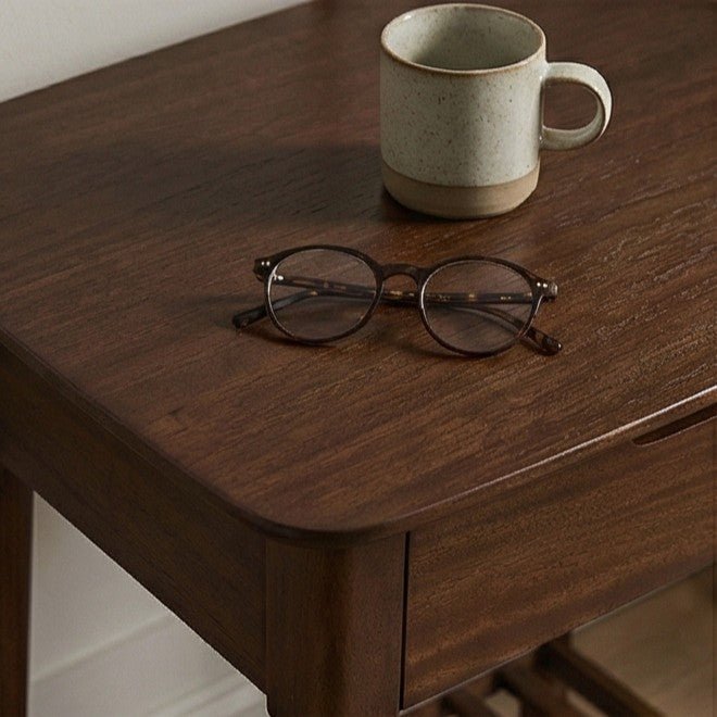Norway Dark Walnut Bedside Table | Luxury Home Accessories | Heulog Glow