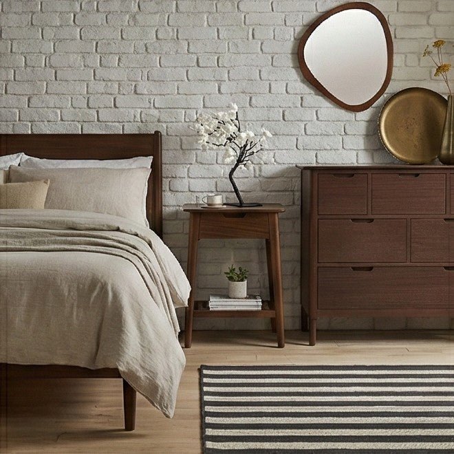 Norway Dark Walnut Bedside Table | Luxury Home Accessories | Heulog Glow