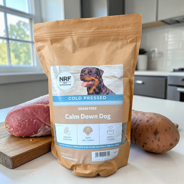 N.R.F Cold Pressed Raw - Calm Down Dog - 2kg | Luxury Home Accessories | Heulog Glow