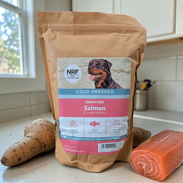 N.R.F Cold Pressed Raw - Grain Free Salmon & Sweet Potato - 2kg | Luxury Home Accessories | Heulog Glow