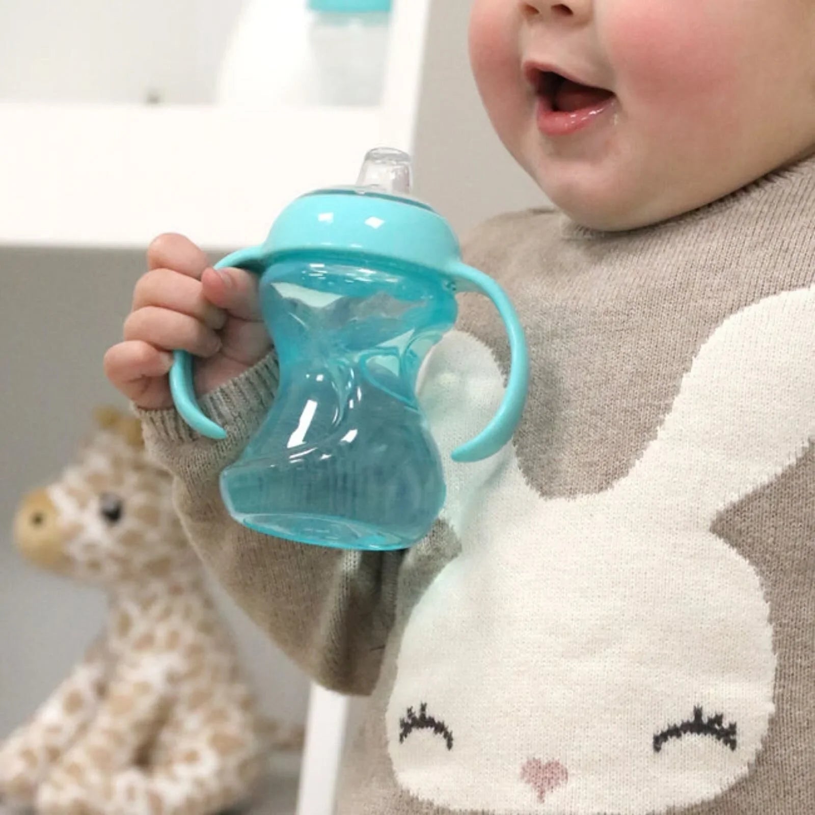 Nuby Mini Grip N' Sip Baby's First Handles Cup Pack of 1 | Luxury Home Accessories | Heulog Glow