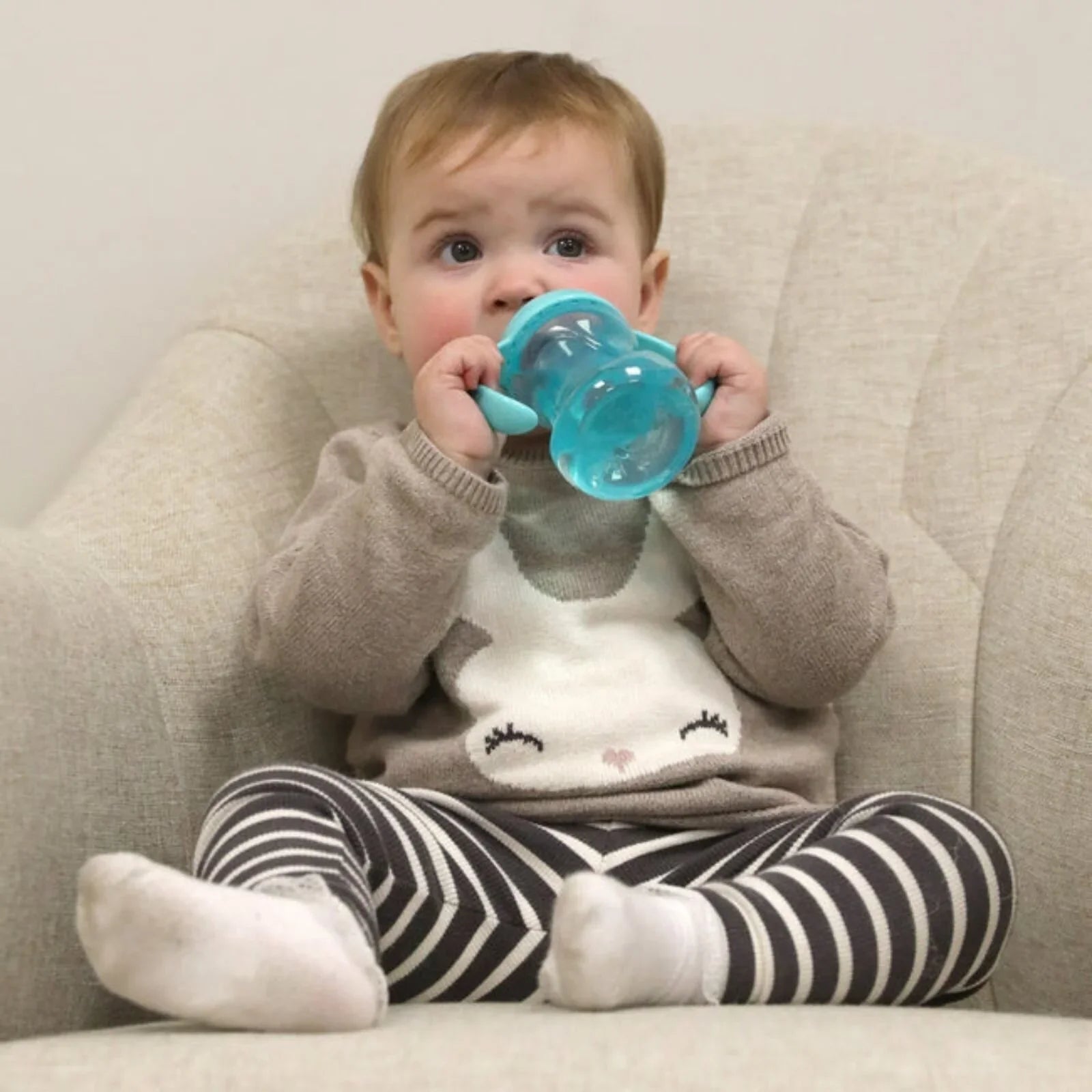 Nuby Mini Grip N' Sip Baby's First Handles Cup Pack of 1 | Luxury Home Accessories | Heulog Glow