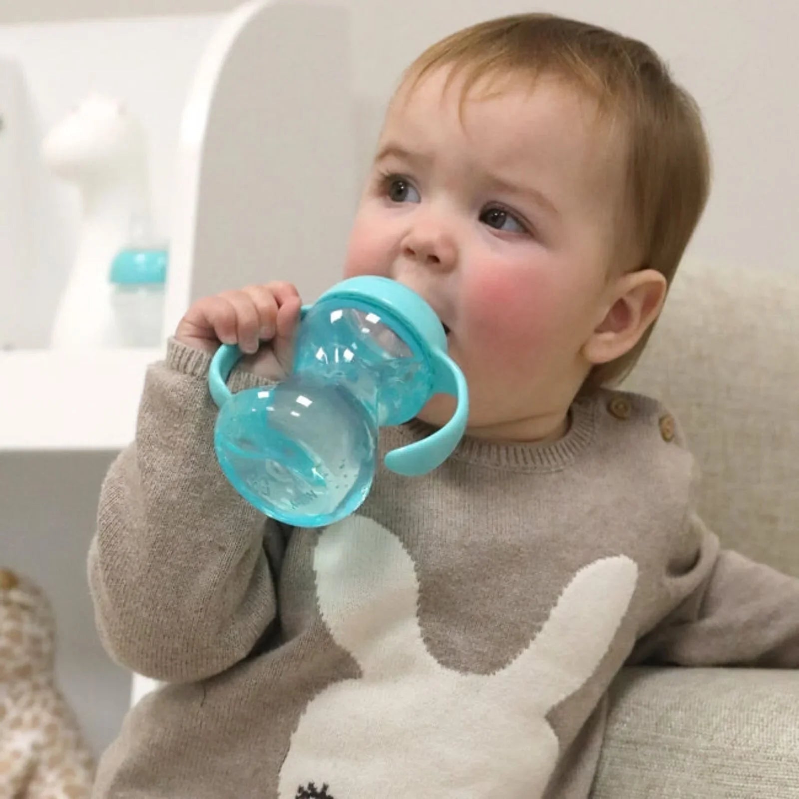 Nuby Mini Grip N' Sip Baby's First Handles Cup Pack of 1 | Luxury Home Accessories | Heulog Glow