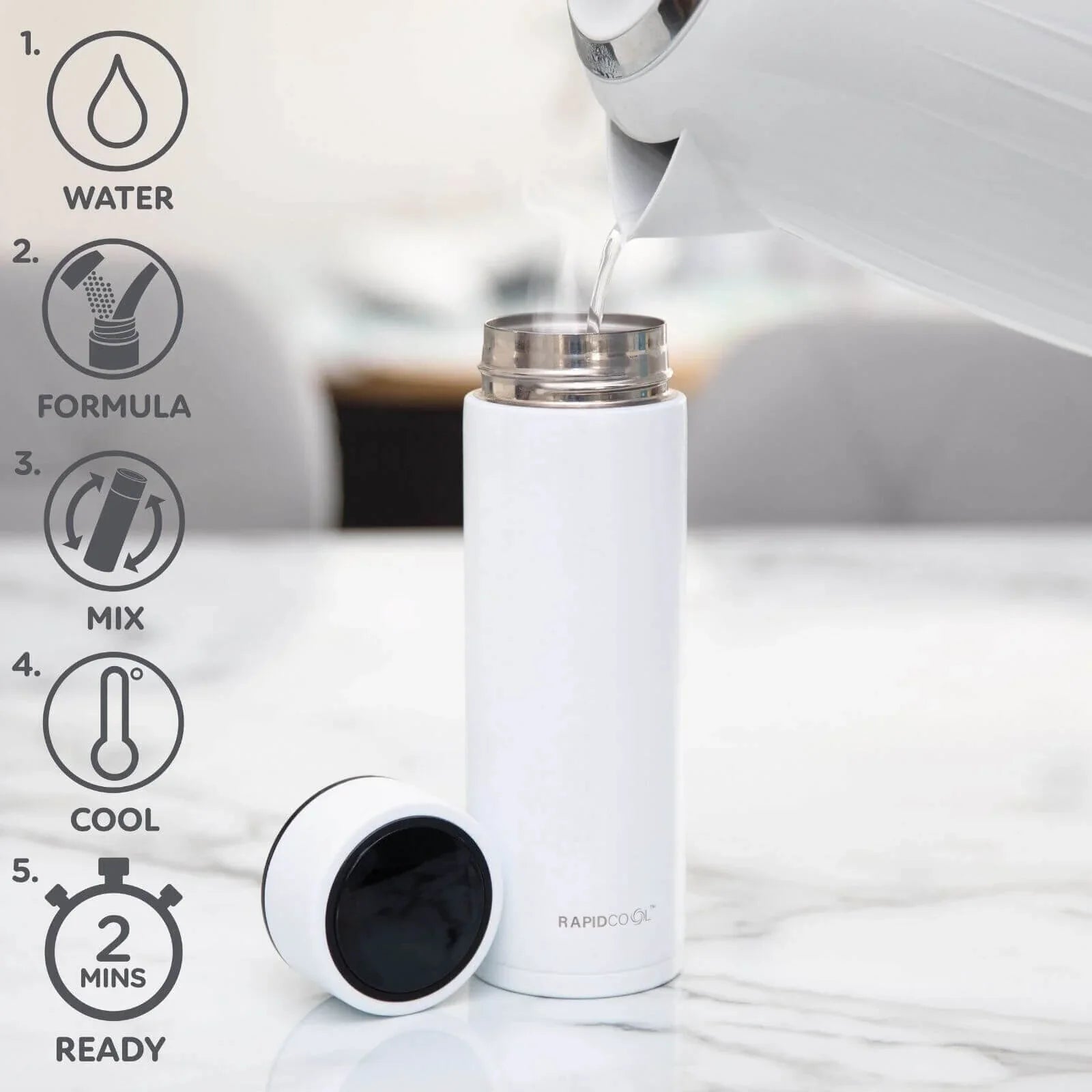 Nuby RapidCool Flask | Luxury Home Accessories | Heulog Glow