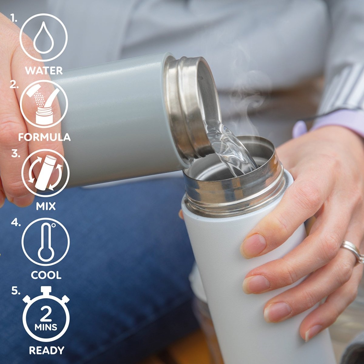 Nuby RapidCool Formula Feeding Kit | Luxury Home Accessories | Heulog Glow