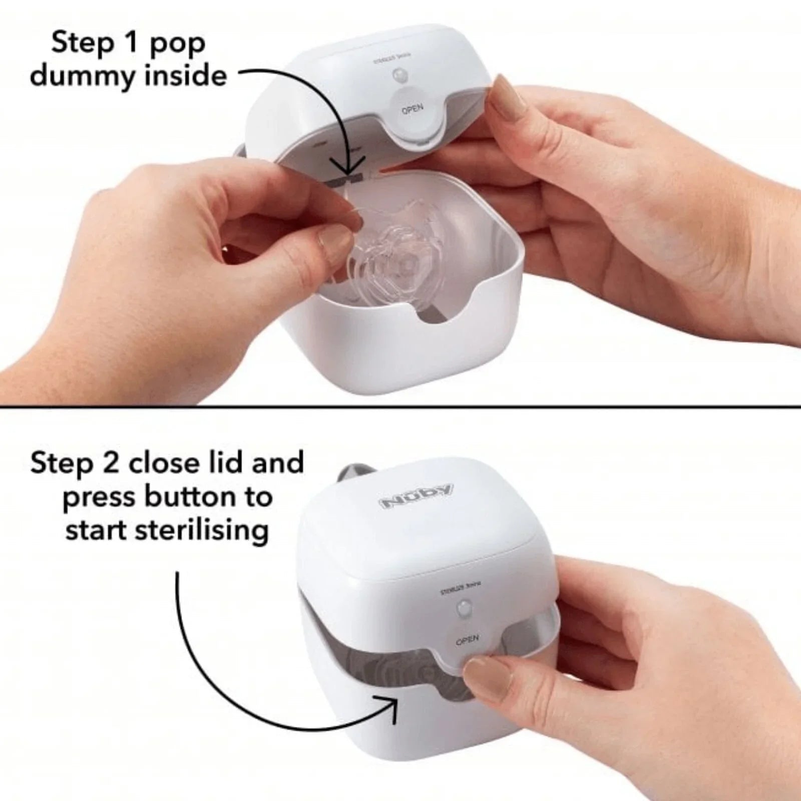 Nuby UV Soother Steriliser Pod | Luxury Home Accessories | Heulog Glow